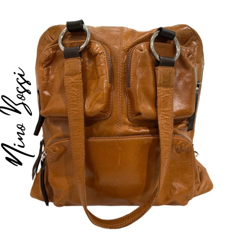 Nino Bossi brown leather handbag